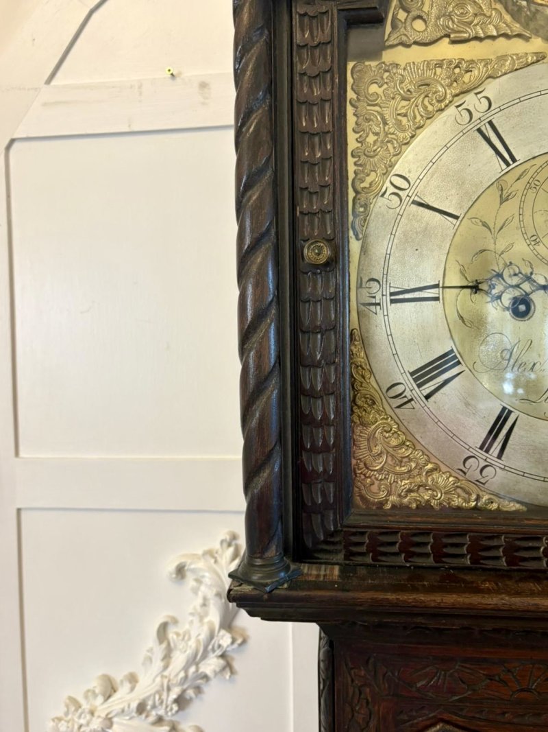 Outstanding Quality 18th Century Oak Longcase Clock - Image 13